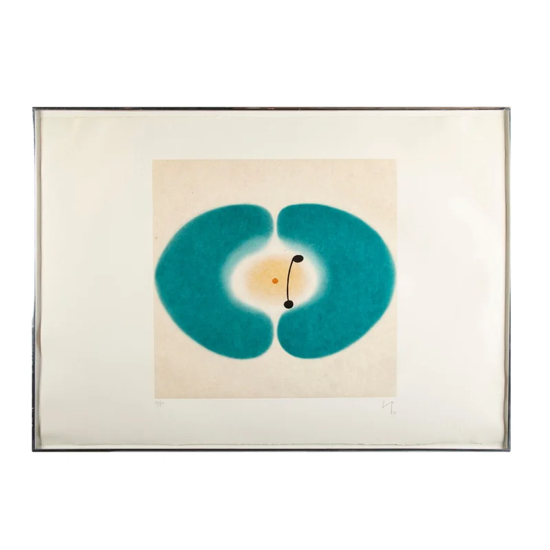 “Blue Mandala” Etching with Aquatint by Victor Pasmore