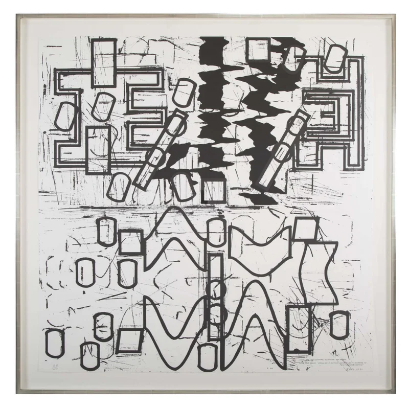 “New York” Screenprint by Barry le Va from the Portfolio “Four x Four x Four”